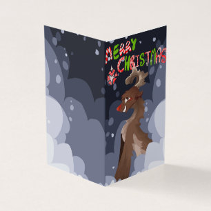 Oh Herten kerstkaart Kaart