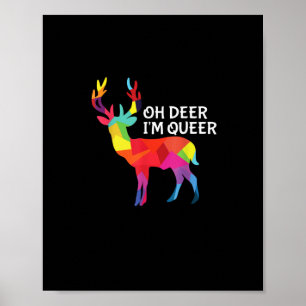 Oh Herten Kweerie Grappige Woordspeling LGBT Pride Poster