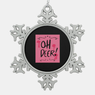 Oh Herten Minimalistische Esthetiek Tin Sneeuwvlok Ornament