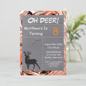 Oh Herten Oranje Camouflage Verjaardagsfeestje (Staand voorkant)