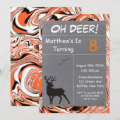 Oh Herten Oranje Camouflage Verjaardagsfeestje (Voorkant / Achterkant)