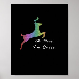 Oh Herten Queer Grappige Woordspeling LGBT Pride V Poster