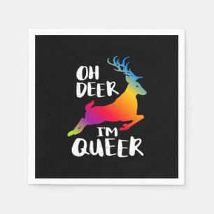 Oh Herten Queer Pride Minimaal Artistieke Stijl  Servet