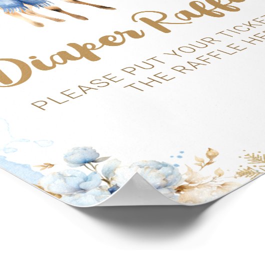 Oh herten winter baby jongen douche luier poster (Hoek)