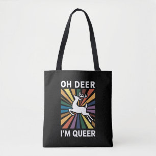 Oh hertog Ik ben queer Regenboog LGBT trots Homose Draagtas