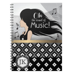 Oh het geluid van het muziekmeisje notitieboek