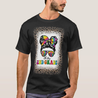 Oh Hey 2e Grade Girl Tweede Tie Dye Messy Bleache T-shirt