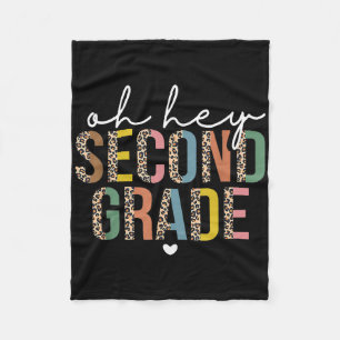 Oh Hey 2e Tweede Klas Ck naar School Luipaard Voor Fleece Deken