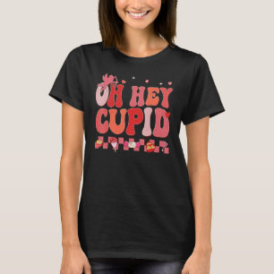 Oh Hey Cupid Retro Groovy Valentijnsdag Koppel M T-shirt