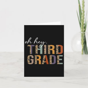 Oh Hey Derde Klas Terug naar school Luipaardprint Kaart