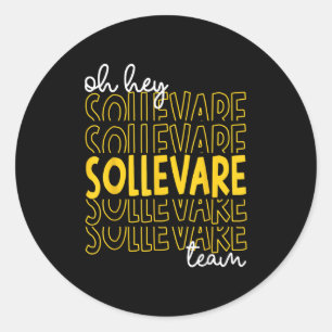 Oh hey Sollevare Team House van het verheffen RCA  Ronde Sticker