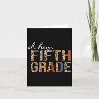 Oh hey vijfde klas CK naar school Leopard Print vo Kaart