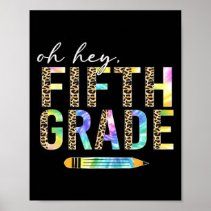 Oh hey vijfde klas terug naar school studenten 5e poster