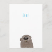'Oh hi' grondhog briefkaart (Voorkant)