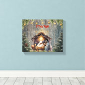 Oh Holy Night: A Timeless Nativity Scene Canvas Pr Afdruk (Insitu (Houten vloer))