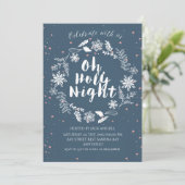 Oh Holy Night Christmas Party Uitnodiging (Staand voorkant)