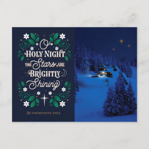 Oh Holy Night Custom Photo Briefkaart