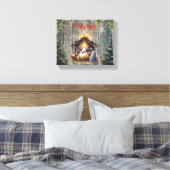 Oh Holy Night: een tijdloze kerststal Canvas Afdruk (Insitu (Slaapkamer))