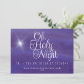 Oh Holy Night Kerstmis vakantie Kaart (Staand voorkant)