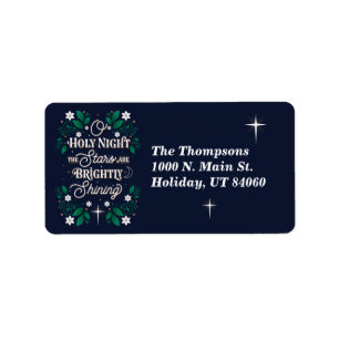 Oh Holy Night retour adreslabels Etiket