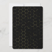 Oh Honey Bee Black Gold Trouwjurk Custom Kaart (Achterkant)