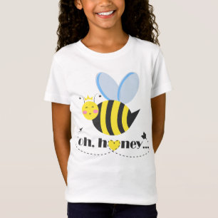 Oh Honey Valentijns bijenkoningin karakter met ti T-shirt