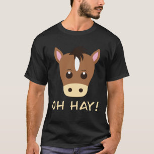 Oh hooi paarden grap t-shirt