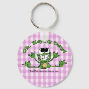 Oh, hoppy dag-kikker sleutelhanger