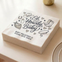 Oh Howdy Baby Cowboy Baby Shower Servetten | Weste