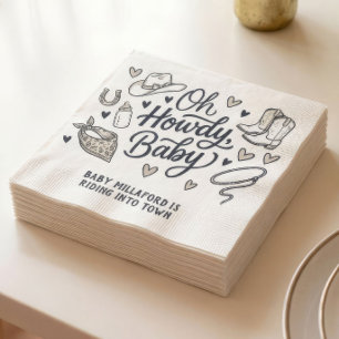 Oh Howdy Baby Cowboy Baby Shower Servetten Weste
