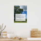 Oh, ik. Oh leven! Walt Whitman Poem, boom & Blue S Poster (Keuken)