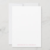 Oh invitation de baby shower (Dos)