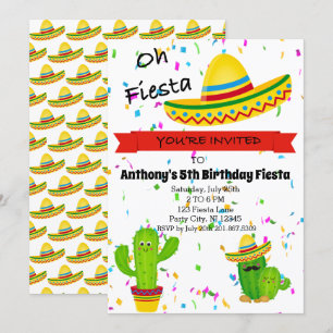 Oh invitation de partie d'anniversaire de enfant
