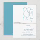 Oh invitation faite sur commande de baby shower (Devant / Derrière)