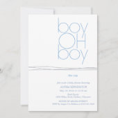 Oh invitation faite sur commande de baby shower (Devant)