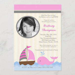 oh invitation nautique d'anniversaire de bateau de
