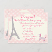 Oh invitation orienté parisien de La de La (Devant / Derrière)