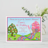 Oh invitations douces de petit gâteau (Debout devant)