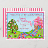 Oh invitations douces de petit gâteau (Devant / Derrière)