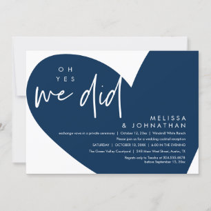 Oh ja, dat deden we, Modern Wedding Receptie Diner Kaart