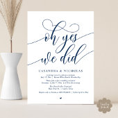 Oh ja, dat deden we, moderne script bruiloft recep kaart