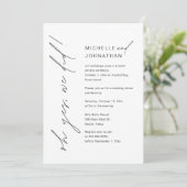 Oh ja, dat deden we, Wedding Elopement Dinner Part Kaart (Staand voorkant)