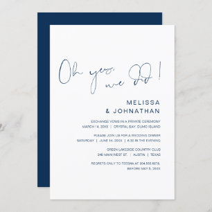 Oh ja, dat deden we, Wedding Elopement Party, Navy Kaart