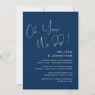 Oh ja, dat deden we, Wedding Elopement Party, Navy Kaart