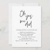 Oh ja, dat hebben we gedaan, Wedding Dinner Party Kaart (Voorkant)