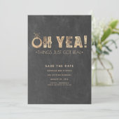 Oh ja, de dingen zijn pas echt geworden | Grappig  Save The Date (Staand voorkant)