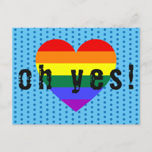 Oh Ja LGBT Pride Regenboog Hart Briefkaart