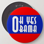 Oh Ja Obama Ronde Button 6,0 Cm (Voorkant /achterkant)
