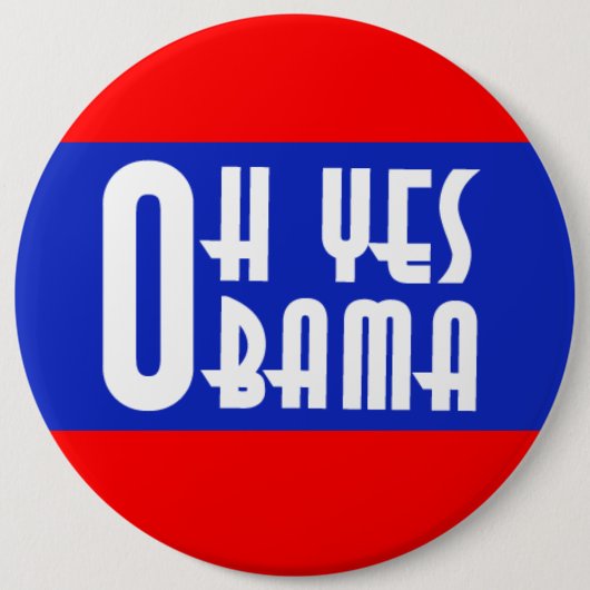 Oh Ja Obama Ronde Button 6,0 Cm (Voorkant)