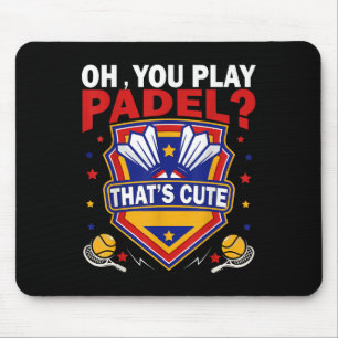 Oh Je Speelt Padel_ Probeer Badminton Rackets & Sh Muismat
